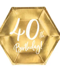 decoration anniversaire 40 ans vaisselle jetable