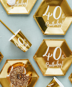 décoration anniversaire 40 ans vaisselle jetable