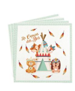 serviettes copains des bois