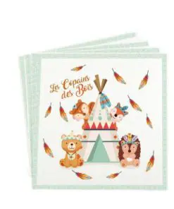 serviettes copains des bois