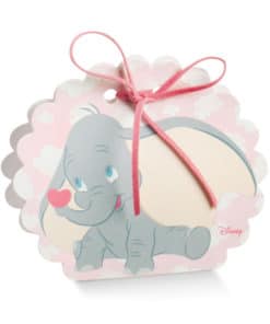 Boite éléphant Dumbo rose ronde