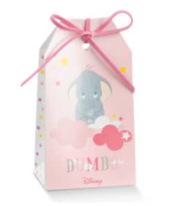 Boite dragées éléphant Dumbo rose étui