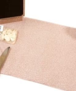 Chemin de table rose gold pailleté effet métal