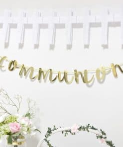 Guirlande communion or avec calice