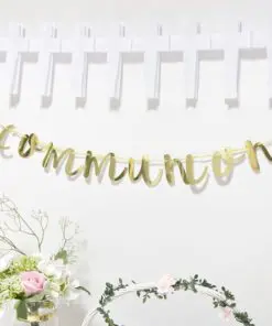 Guirlande communion or avec calice