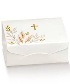 Boite a dragees Rectangle communion epis et croix