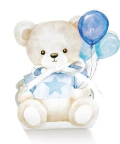 Boite a dragées forme ourson avec ballons