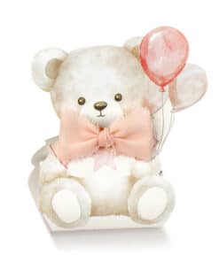 Boite a dragées forme ourson avec ballons