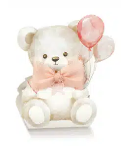 Boite a dragées forme ourson avec ballons