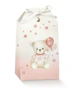 Boite a dragées forme ourson avec ballons