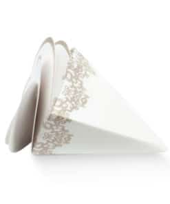 Cornet dragées Blanc Fermeture spirale
