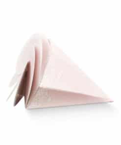 Cornet dragées Rose poudré Fermeture spirale