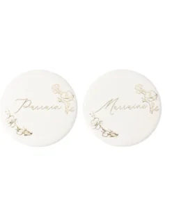 BADGES PARRAIN MARRAINE CREME ET OR