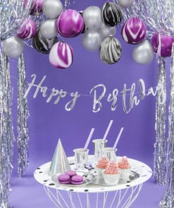 Deco anniveraire argent Guirlande