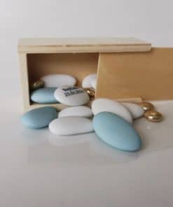 Boite a dragees en bois coulissante