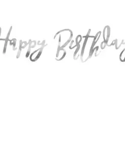 Guirlande Argenté Happybirthday - Joyeux Anniversaire