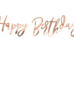 Guirlande rose gold Happybirthday - Joyeux Anniversaire