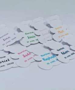 Etiquette dragées ourson personnalisé