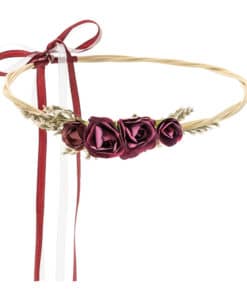 accessoire cheveux mariee bordeaux couronne
