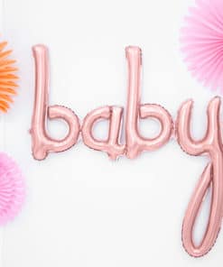 ballon baby shower rose gold