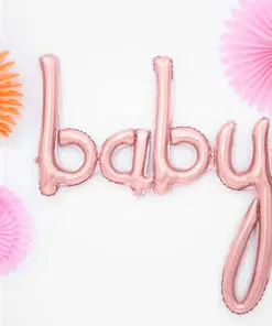 ballon baby shower rose gold