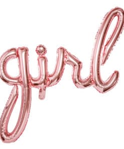 ballon girl Rose gold baby shower fille