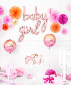 ballon girl Rose gold baby shower fille