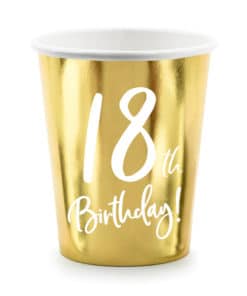 gobelet 18 ans blan et or deco anniversaire 18 ans