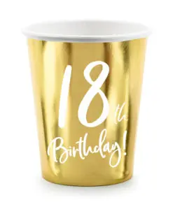 gobelet 18 ans blan et or deco anniversaire 18 ans