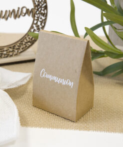 Alternative view of Boite à dragées Communion - Pochette Kraft - Lot de 6