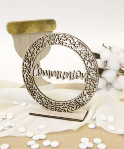 Alternative view of Centre de table Communion - Couronne en bois