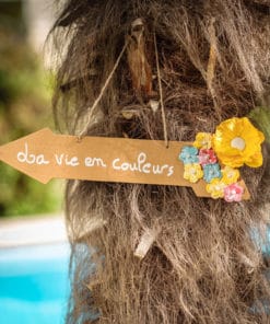 Fleche pancarte mariage kraft