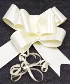 Noeud deco voiture ivoire