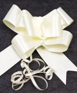 Noeud deco voiture ivoire