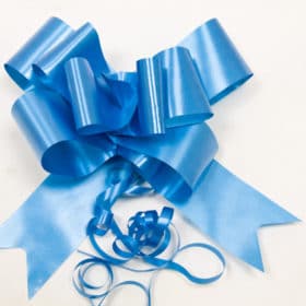 Noeud decoration voiture turquoise