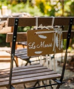 Decoration chaise mariés bohème le marié