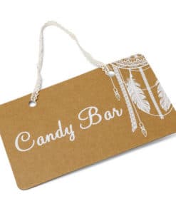 Mariage bohème pancarte kraft candy bar