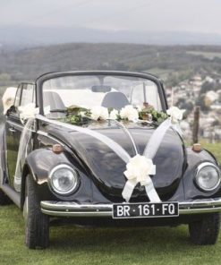 Alternative view of Noeud Voiture Mariage - Blanc - Lot de 4