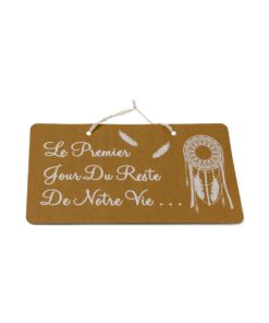 Pancarte mariage Bohème "Le premier ..." - Kraft