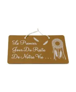 Pancarte mariage Bohème "Le premier ..." - Kraft