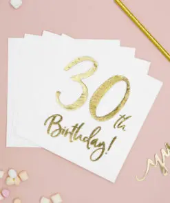 erviette 30 ans anniversaire