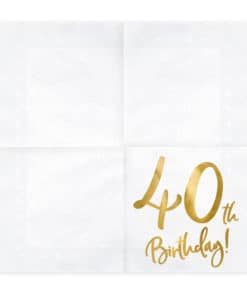 Decoration serviette anniversaire 40 ans