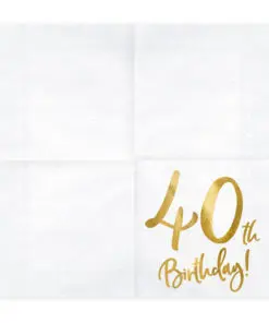 Decoration serviette anniversaire 40 ans