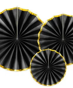 Rosace noir et or deco mural