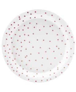 assiette blanc et rose gold