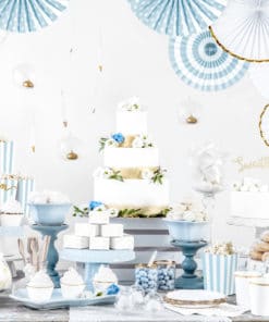 decoration blanc or et bleu