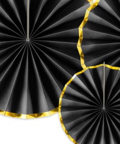 decoration murale noir et or anniversaire