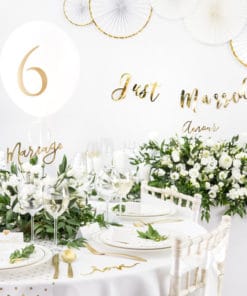 Mariage decoration blanc et or