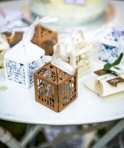 Alternative view of Boite à dragées - Cage à oiseaux - Kraft - Lot de 20