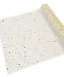 chemin de table pailleté or